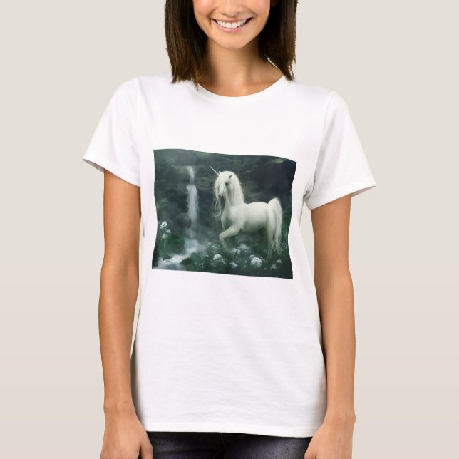camisetas de unicórnio femininas (Frente)