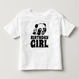 Camisetas de Urso Panda MENINA DE ANIVERSÁRIO
