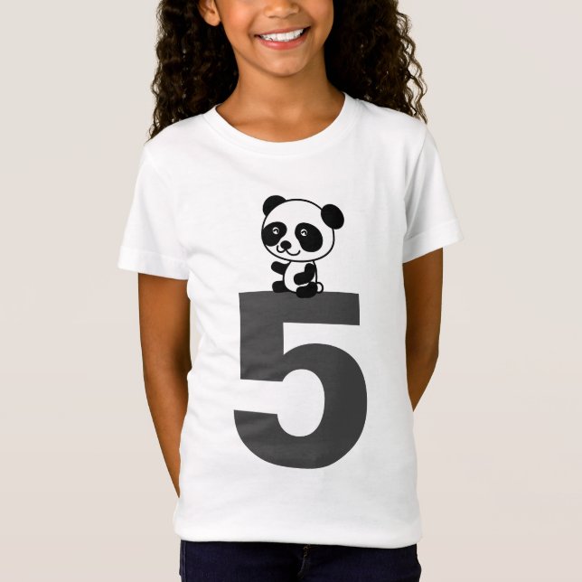 Camisetas de urso panda para 5 anos de idade (Frente)
