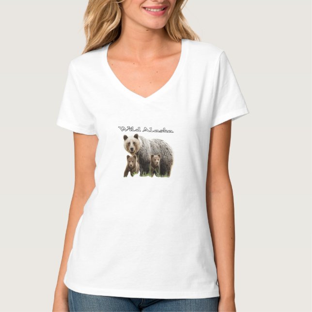Camisetas de Vida Selvagem do Alasca (Frente)