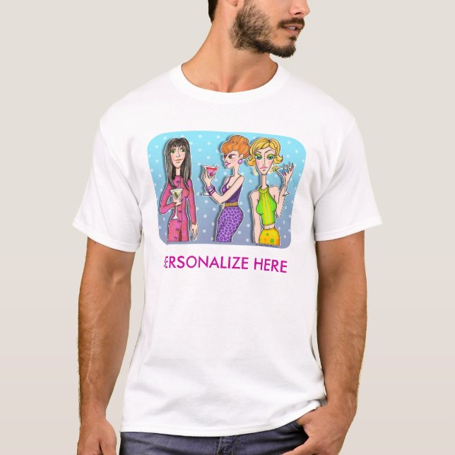 Camisetas destruídas - três divas de Martini (Frente)