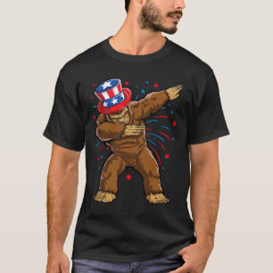 Camisetas do Bigfoot 4 de Julho Sasquatch Bandeira