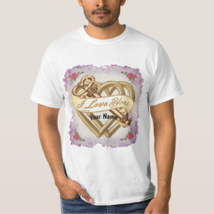 Camisetas do Coração do Banner do Amor