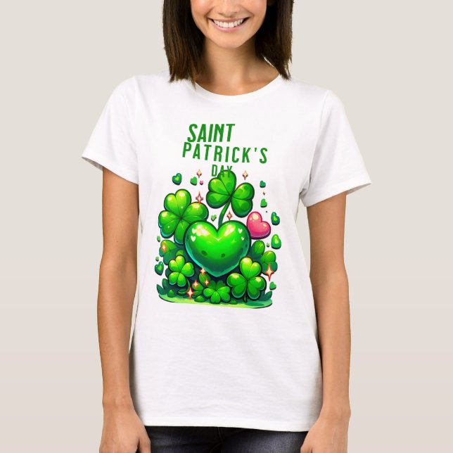 Camisetas do Dia de São Patrício: Celebre com Verd (Frente)
