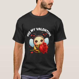 Camisetas do Dia dos Namorados Bee My Valentine Co