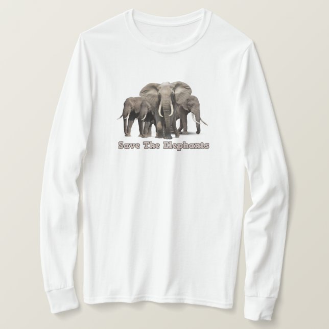 Camisetas do Elefante Africano (Frente do Design)