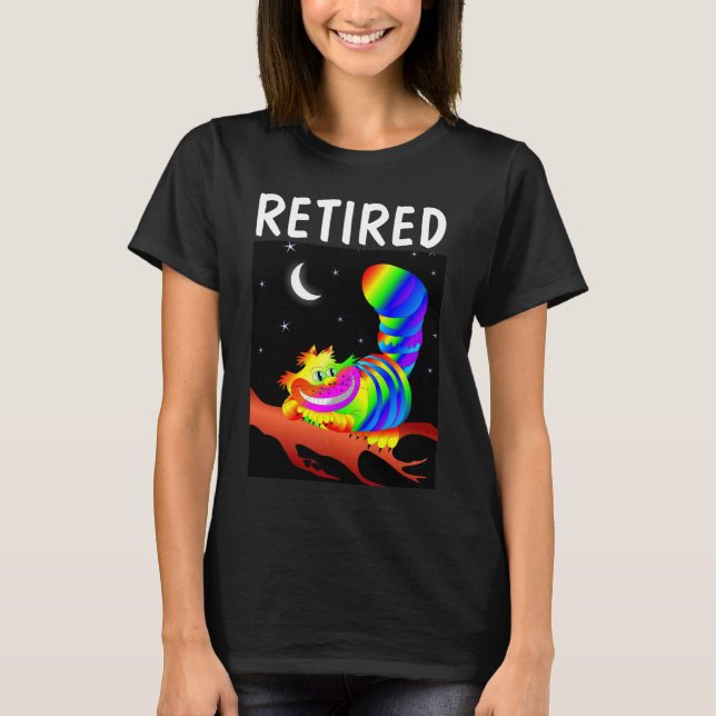 Camisetas do GATO APOSENTADO SORRINDO (Frente)