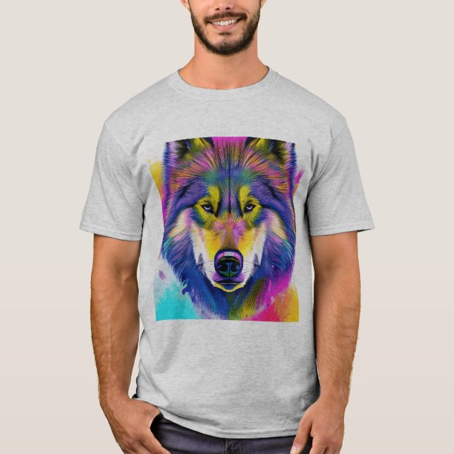 Camisetas do Lobo de Madeira (Frente)