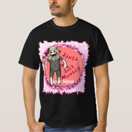 Camisetas do macaco de meia do Papai Noel Natal