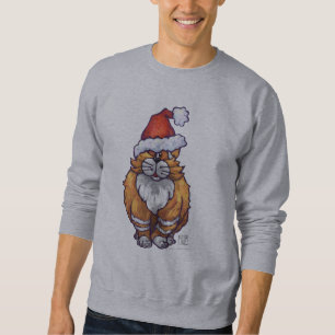 Camisetas do Natal do gato do gengibre