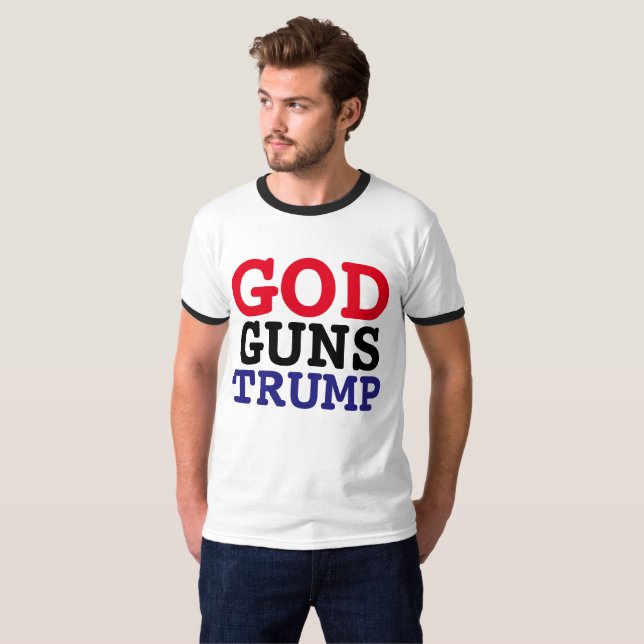 Camisetas DONALD TRUMP DAS GOD GUNS (Frente Completa)