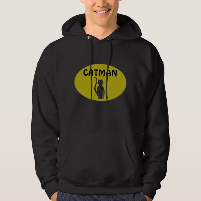 Camisetas e capuzes de gato e de homem catão (Frente)