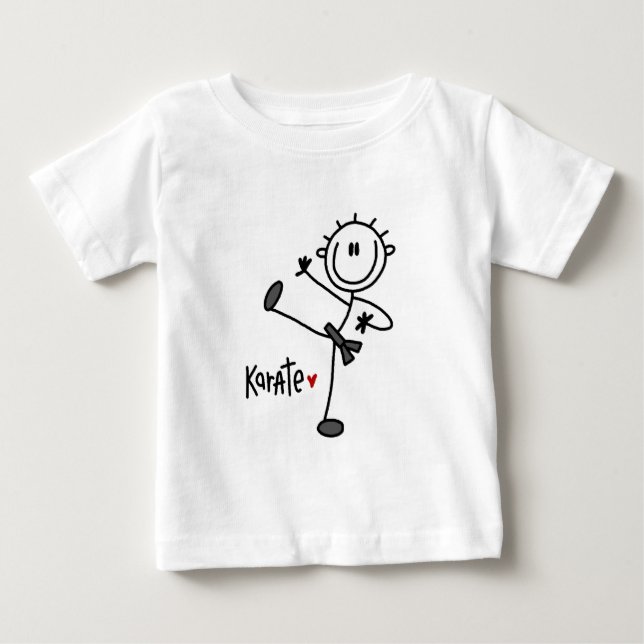 Camisetas e Presentes Básicos de Karatê com Boneco (Frente)