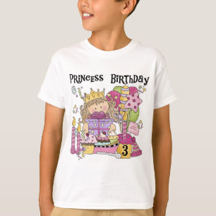 Camisetas e presentes da Princesa aniversário de 3