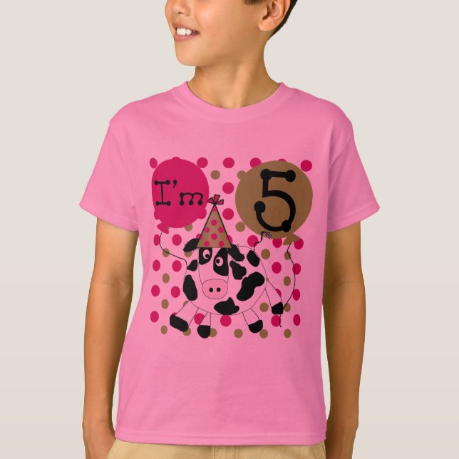 Camisetas e presentes de 5 de Vaca Rosa (Frente)