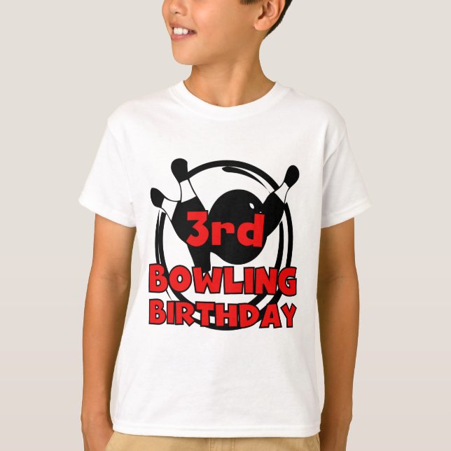camisetas e presentes de aniversário da 3ª Boliche (Frente)