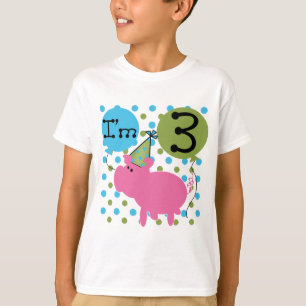 Camisetas e presentes de aniversário de 3 anos de 