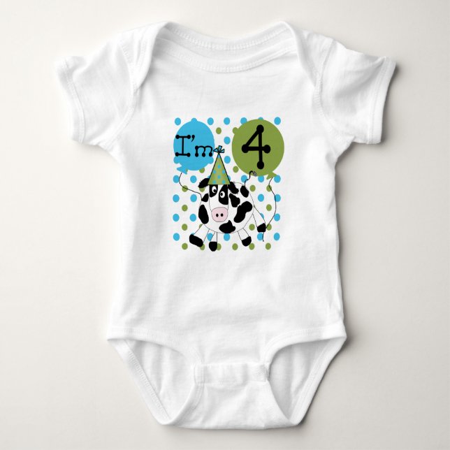 Camisetas e presentes de aniversário do 4º anivers (Frente)