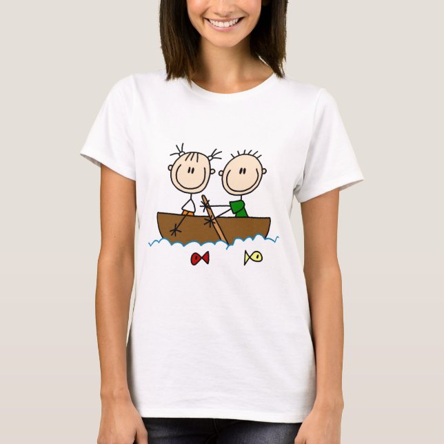 Camisetas e Presentes de Barco de Pesca com Boneco (Frente)