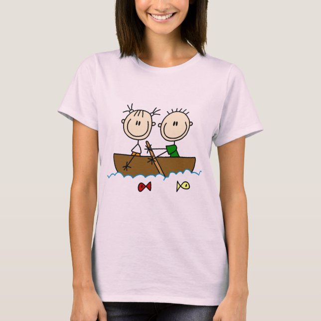 Camisetas e Presentes de Barco de Pesca com Boneco (Frente)
