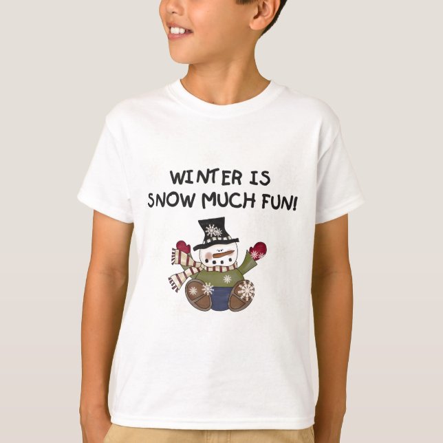Camisetas e presentes de boneco de neve (Frente)