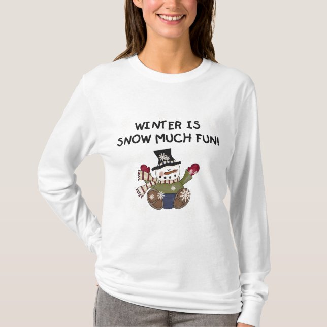 Camisetas e presentes de boneco de neve (Frente)