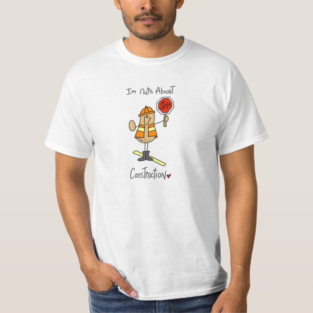 Camisetas e Presentes de Construção Nuts About (Frente)