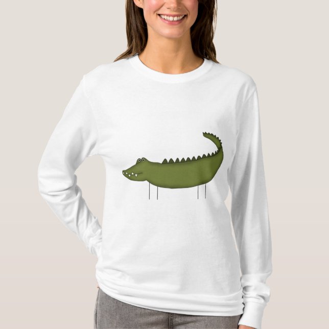 Camisetas e Presentes de Crocodilo em Formato de B (Frente)