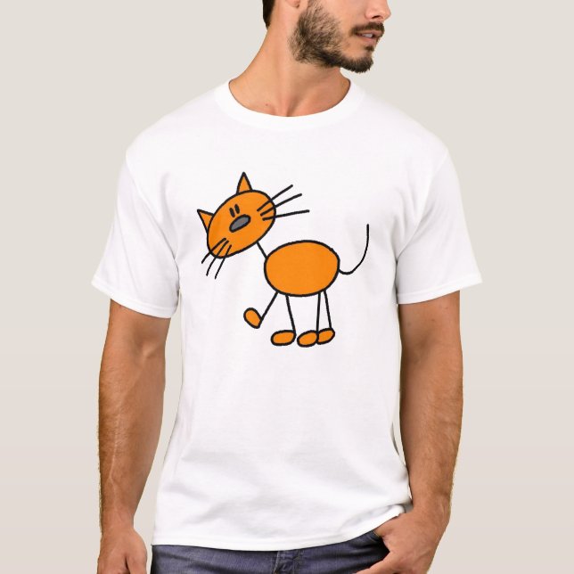 Camisetas e Presentes de Gato em Figuras Simples (Frente)