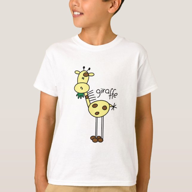 Camisetas e Presentes de Girafa em Figuras Simples (Frente)