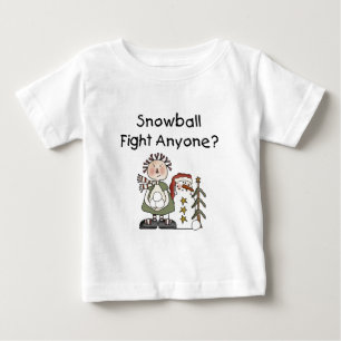 Camisetas e presentes de luta de bola de neve