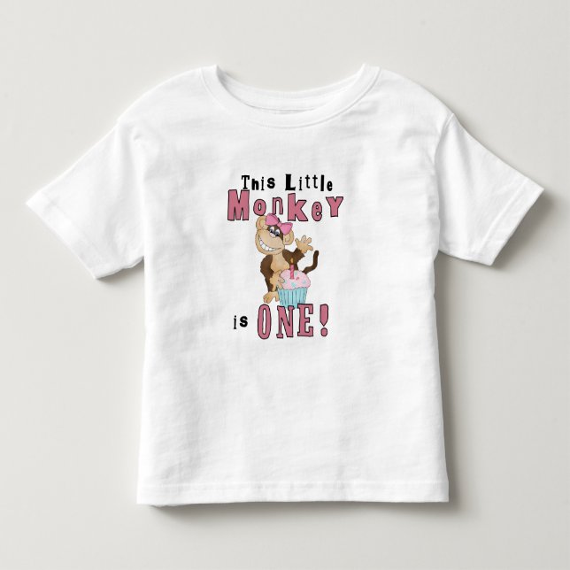 Camisetas e presentes de macacos de festa rosa (Frente)