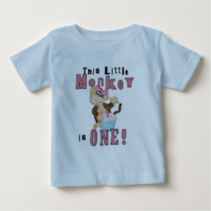 Camisetas e presentes de macacos de festa rosa
