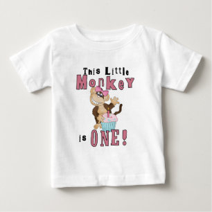 Camisetas e presentes de macacos de festa rosa