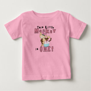 Camisetas e presentes de macacos de festa rosa