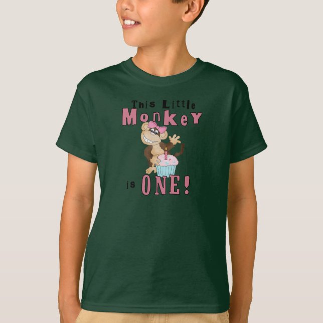 Camisetas e presentes de macacos de festa rosa (Frente)