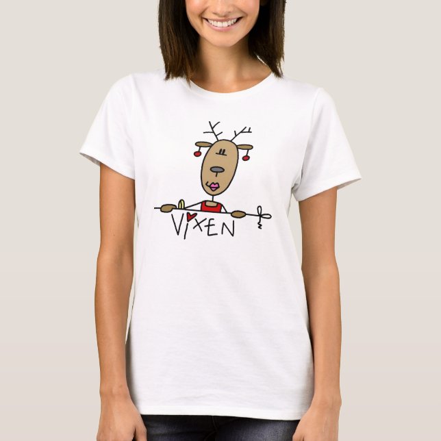 Camisetas e Presentes de Natal da Rena Vixen (Frente)