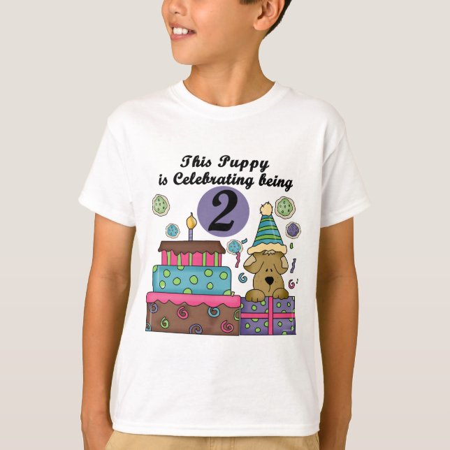 Camisetas e presentes de papoila do segundo aniver (Frente)