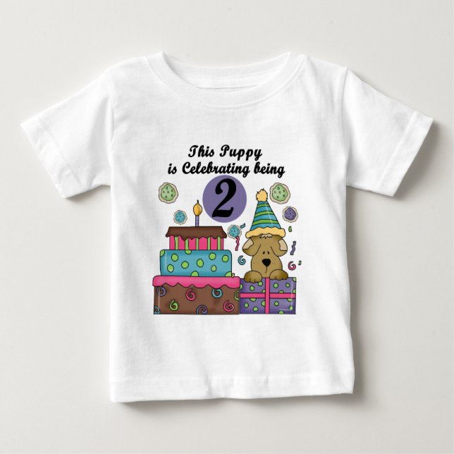 Camisetas e presentes de papoila do segundo aniver (Frente)