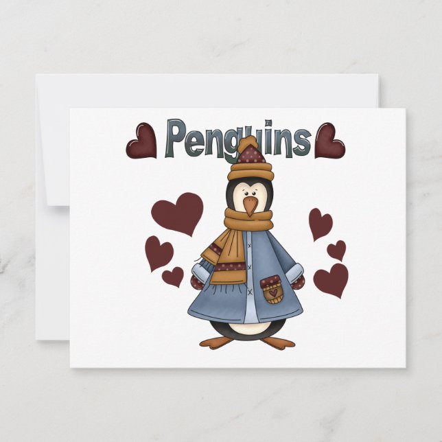Camisetas e presentes de pinguim de inverno (Frente)