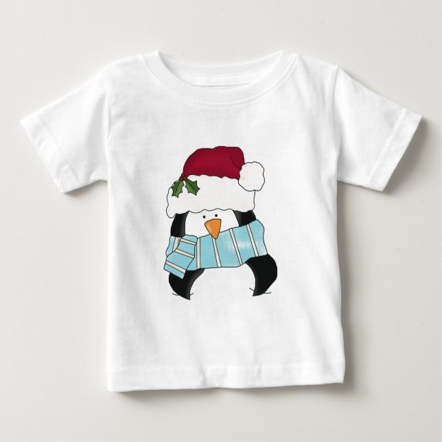Camisetas e presentes de pinguim de Natal (Frente)