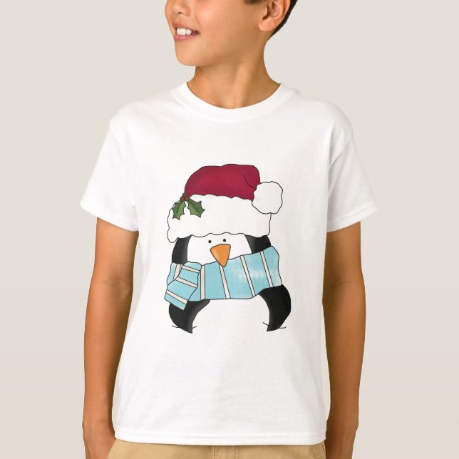 Camisetas e presentes de pinguim de Natal (Frente)
