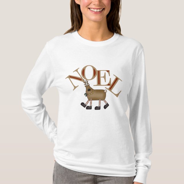 CAMISETAS e presentes de Reindeer NOEL (Frente)