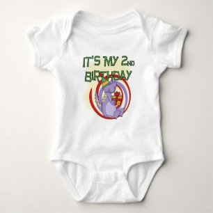 Camisetas e presentes de segundo aniversário de di