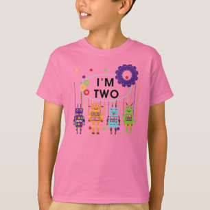Camisetas e presentes de segundo aniversário robô