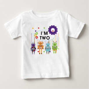 Camisetas e presentes de segundo aniversário robô