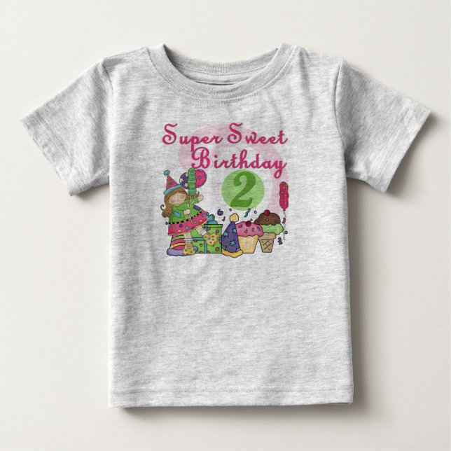 Camisetas e presentes de segundo aniversário super (Frente)