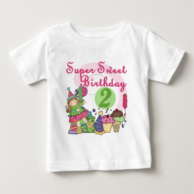 Camisetas e presentes de segundo aniversário super (Frente)