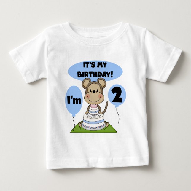Camisetas e presentes de segundo de Macaco Birthda (Frente)