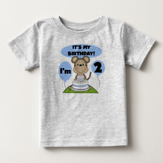 Camisetas e presentes de segundo de Macaco Birthda (Frente)